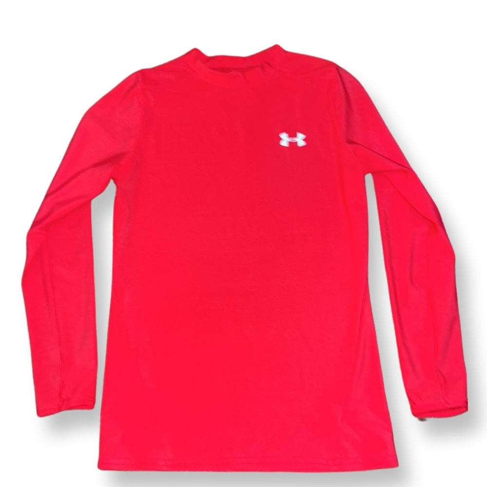 Under Armour Dryfit red long sleeve YL EUC